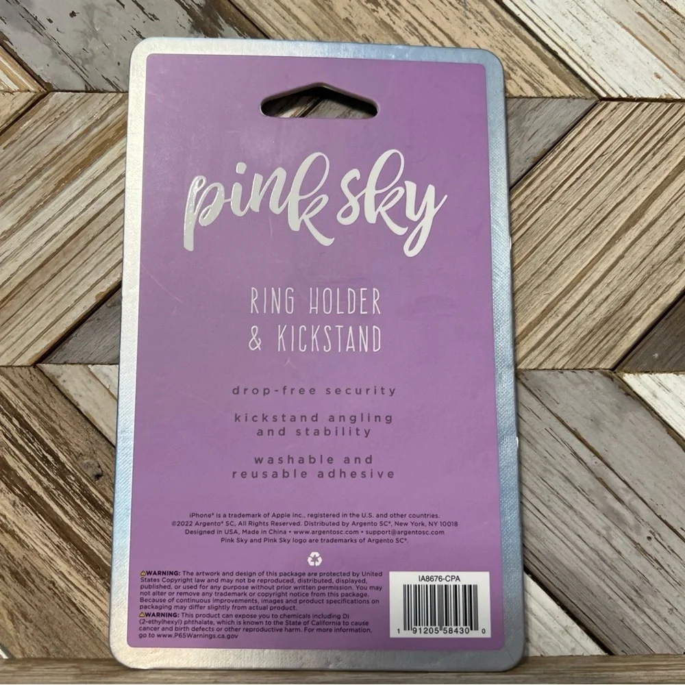 NOT FOR SALE Pink Sky Gold Glitter Ring Holder & Kickstand for Smartphones